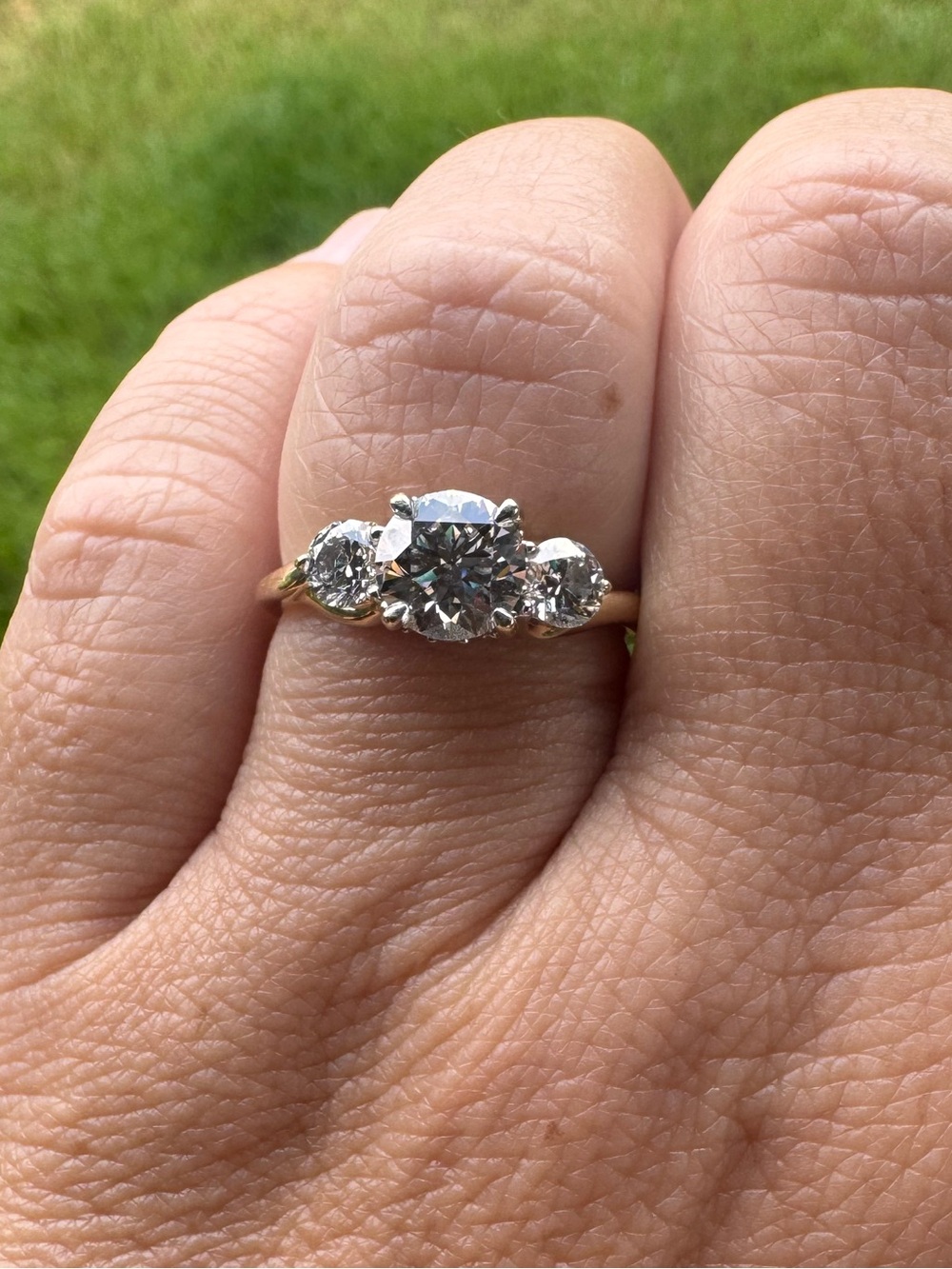 2 Carat TW 3-Stone Ring in 10K Yellow Gold